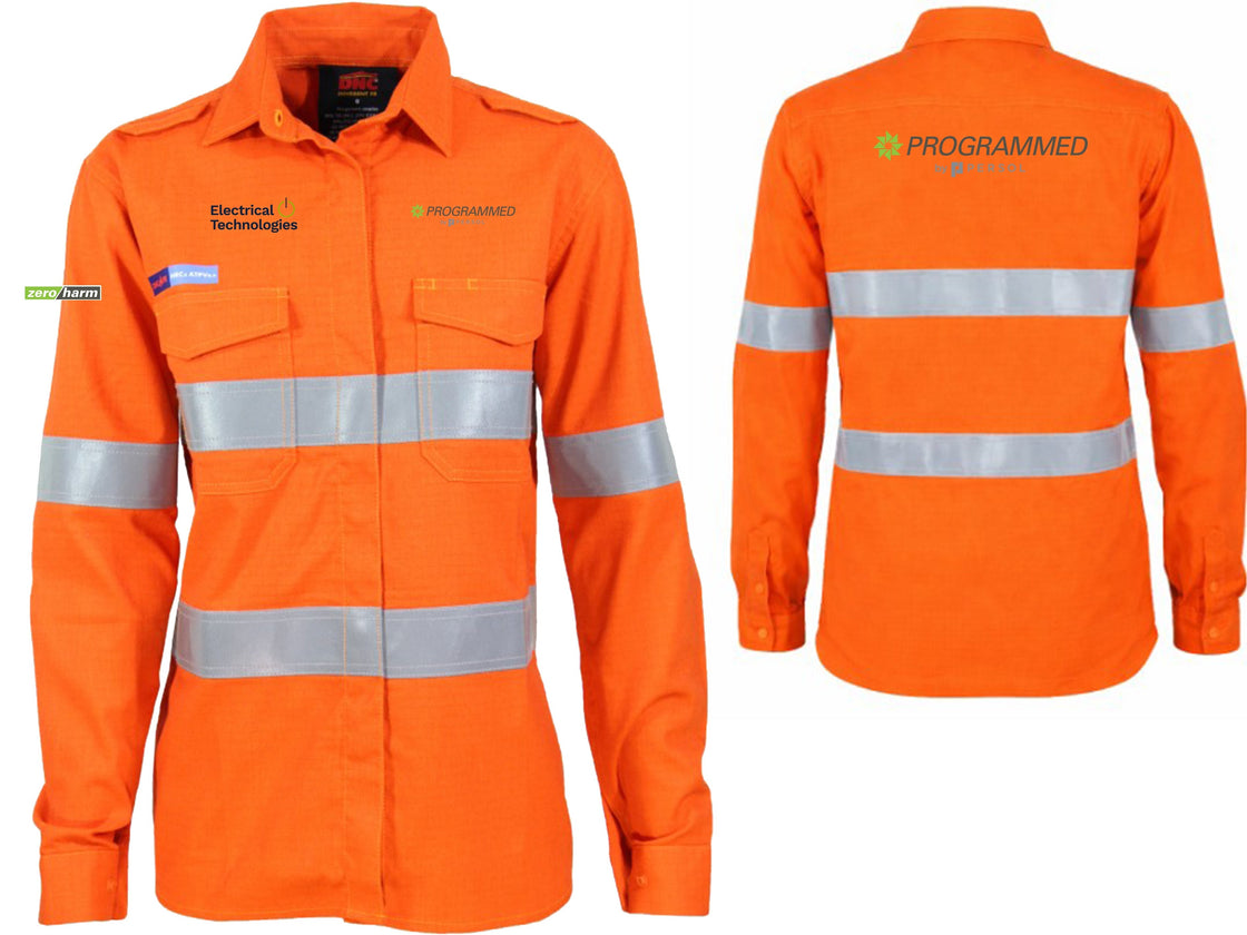 LADIES INHERENT FR PPE2 D/N SHIRT - ORANGE