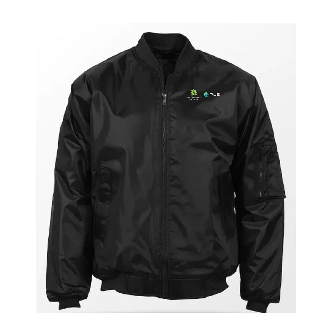 FLYING JACKET - PLASTIC ZIPS - BLACK