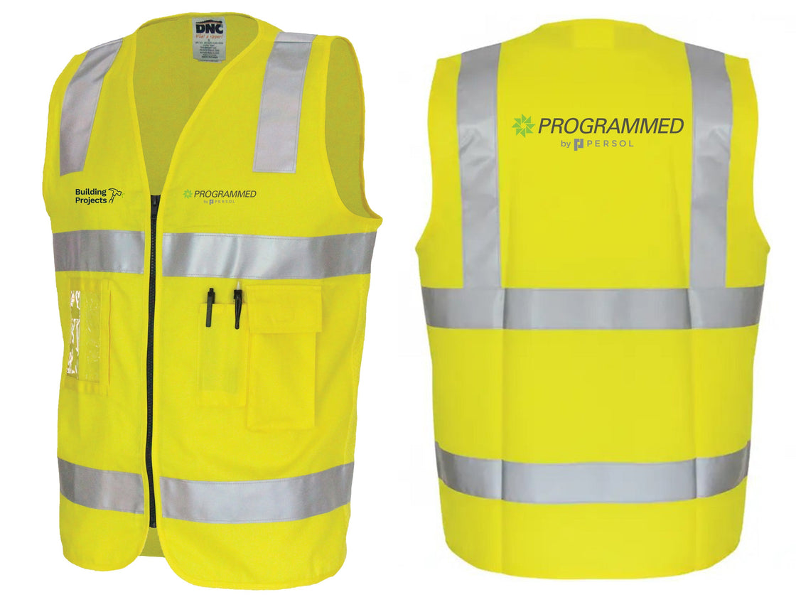 DAY/NIGHT COTTON SAFETY VEST - YELLOW