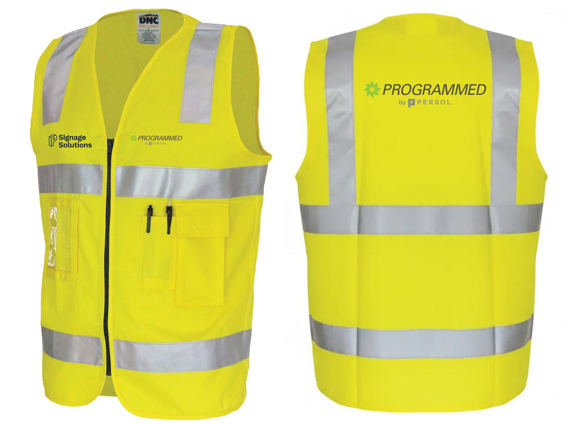 DAY/NIGHT COTTON SAFETY VESTS - YELLOW