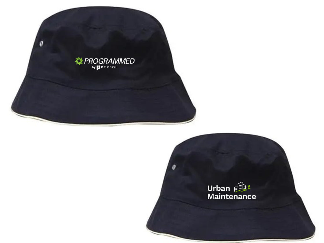 BRUSHED SPORTS TWILL BUCKET HAT - NAVY