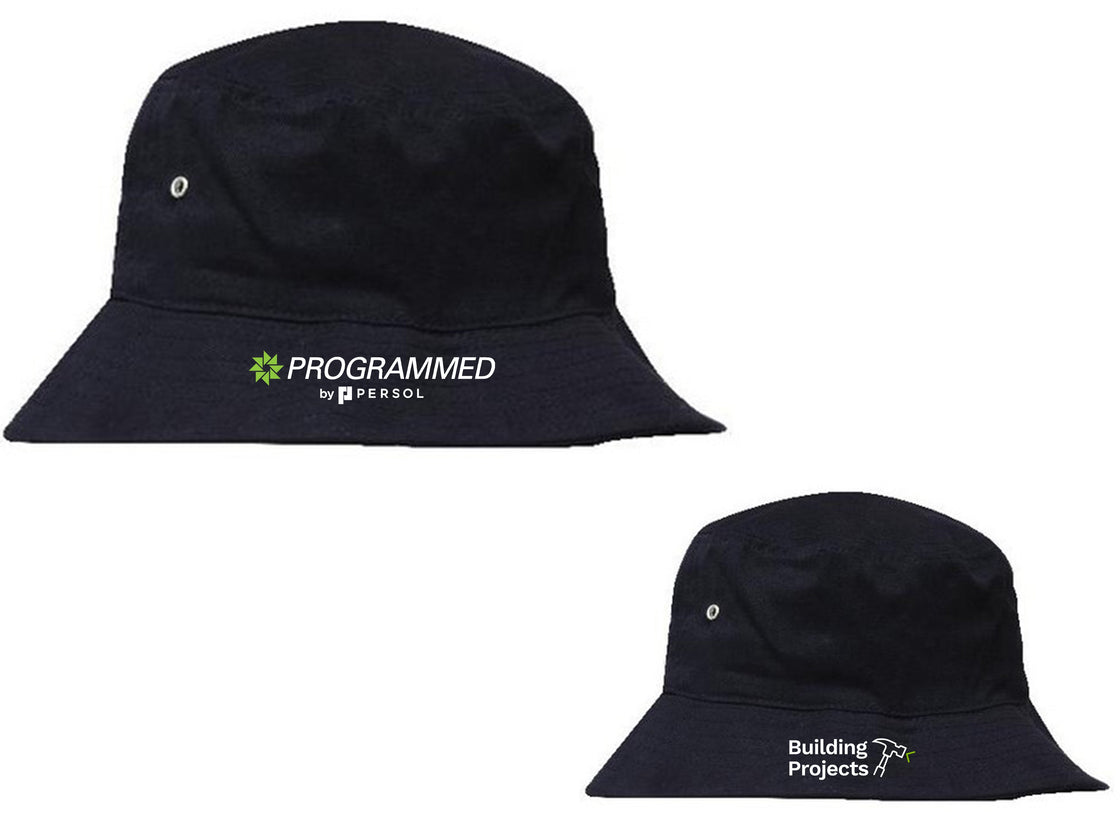 BRUSHED SPORTS TWILL BUCKET HAT - NAVY