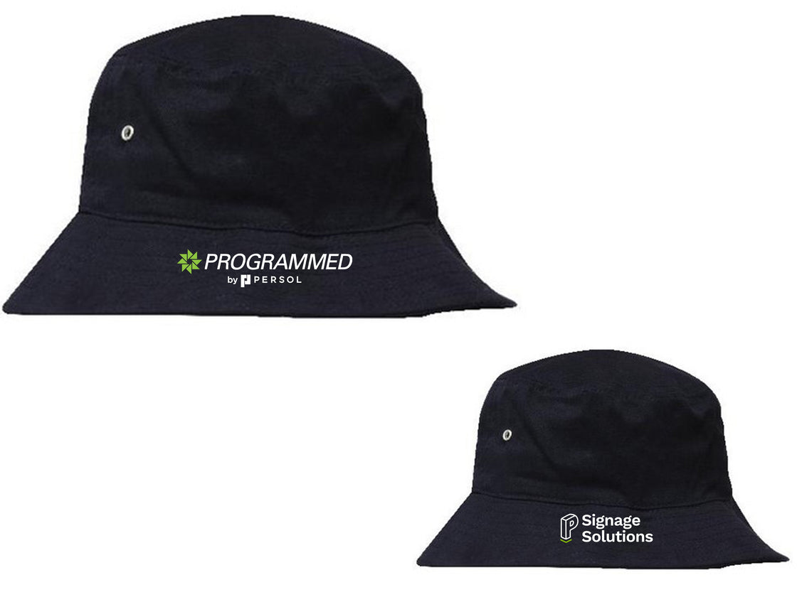 BRUSHED SPORTS TWILL BUCKET HAT - NAVY