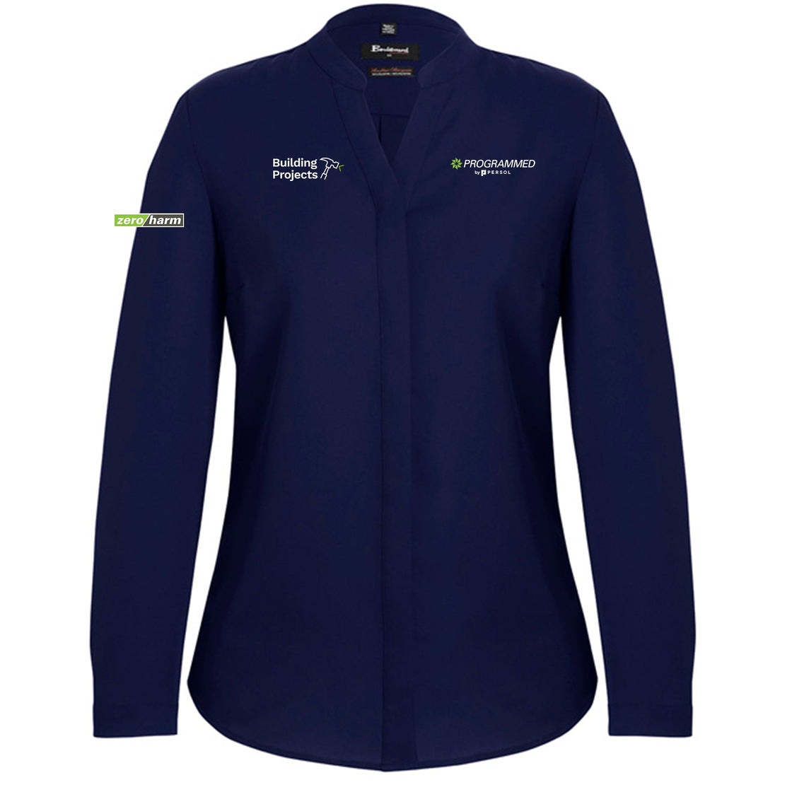 WOMENS JULIETTE LONG SLEEVE BLOUSE - NAVY