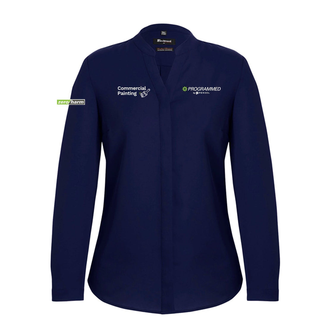 WOMENS JULIETTE LONG SLEEVE BLOUSE - NAVY