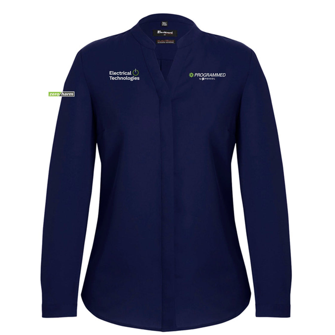WOMENS JULIETTE LONG SLEEVE BLOUSE - NAVY