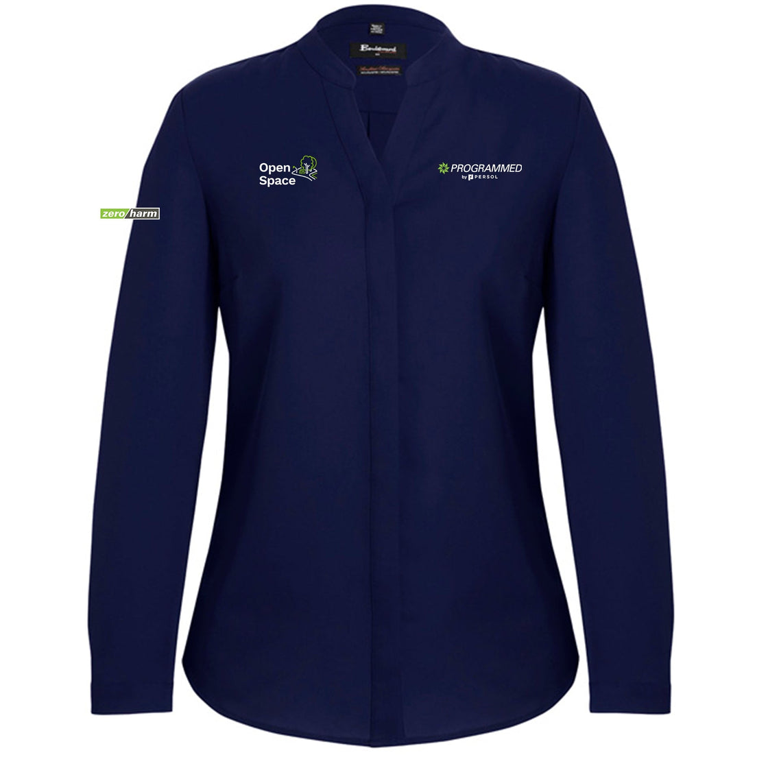 WOMENS JULIETTE LONG SLEEVE BLOUSE - NAVY