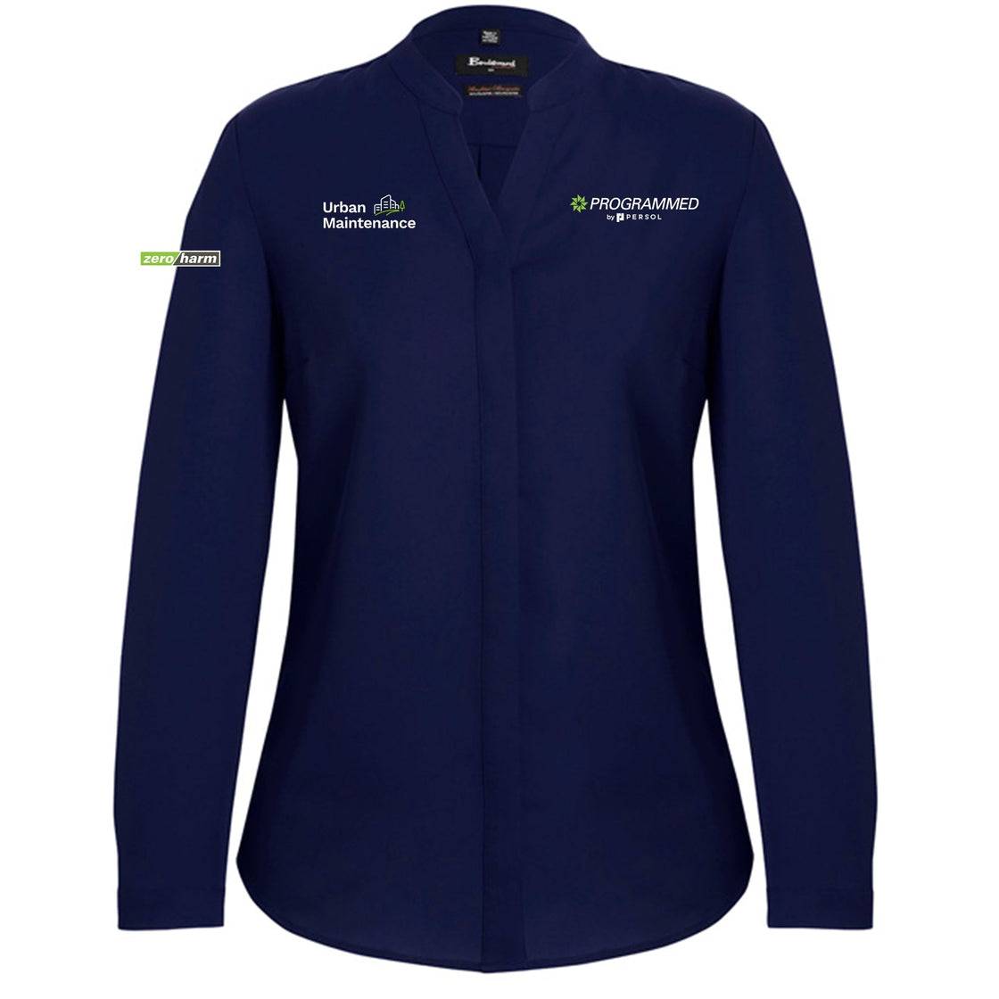 WOMENS JULIETTE LONG SLEEVE BLOUSE - NAVY
