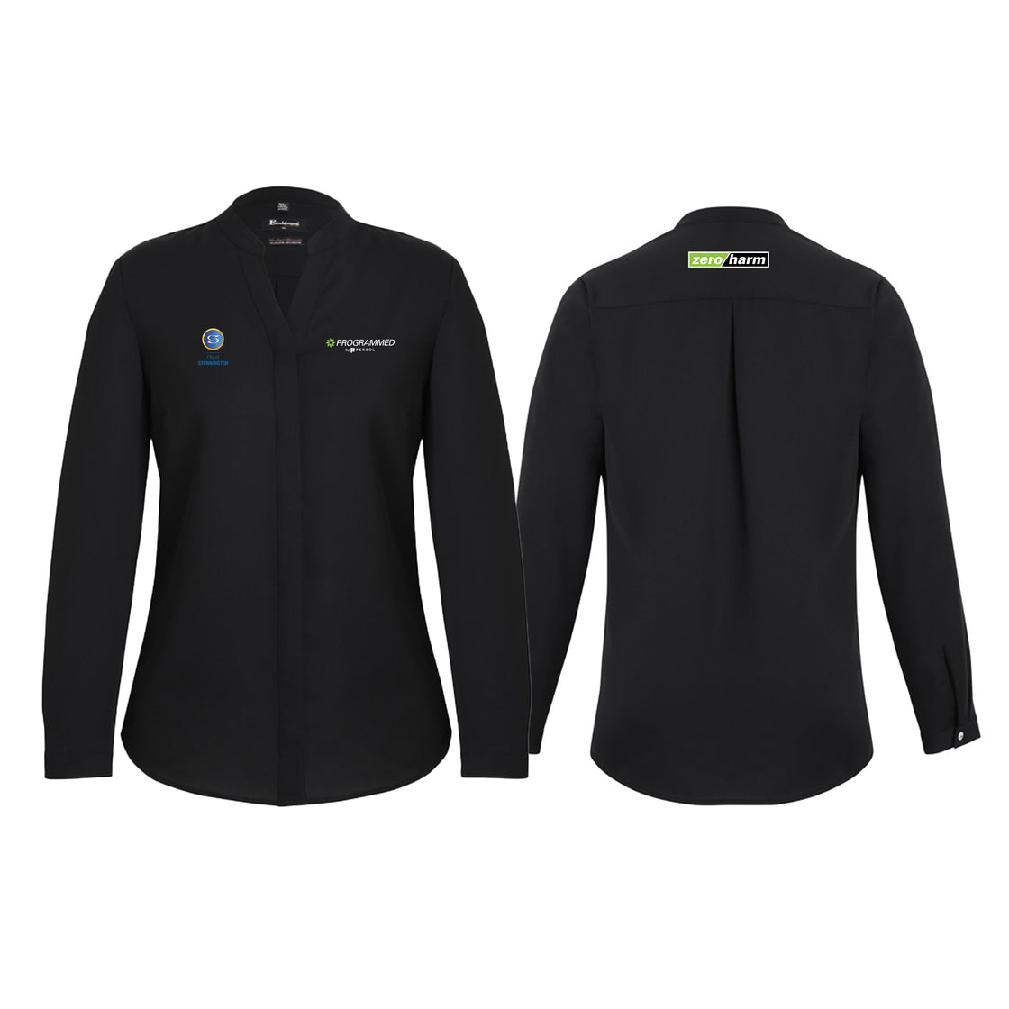 WOMENS JULIETTE LONG SLEEVE BLOUSE  - BLACK