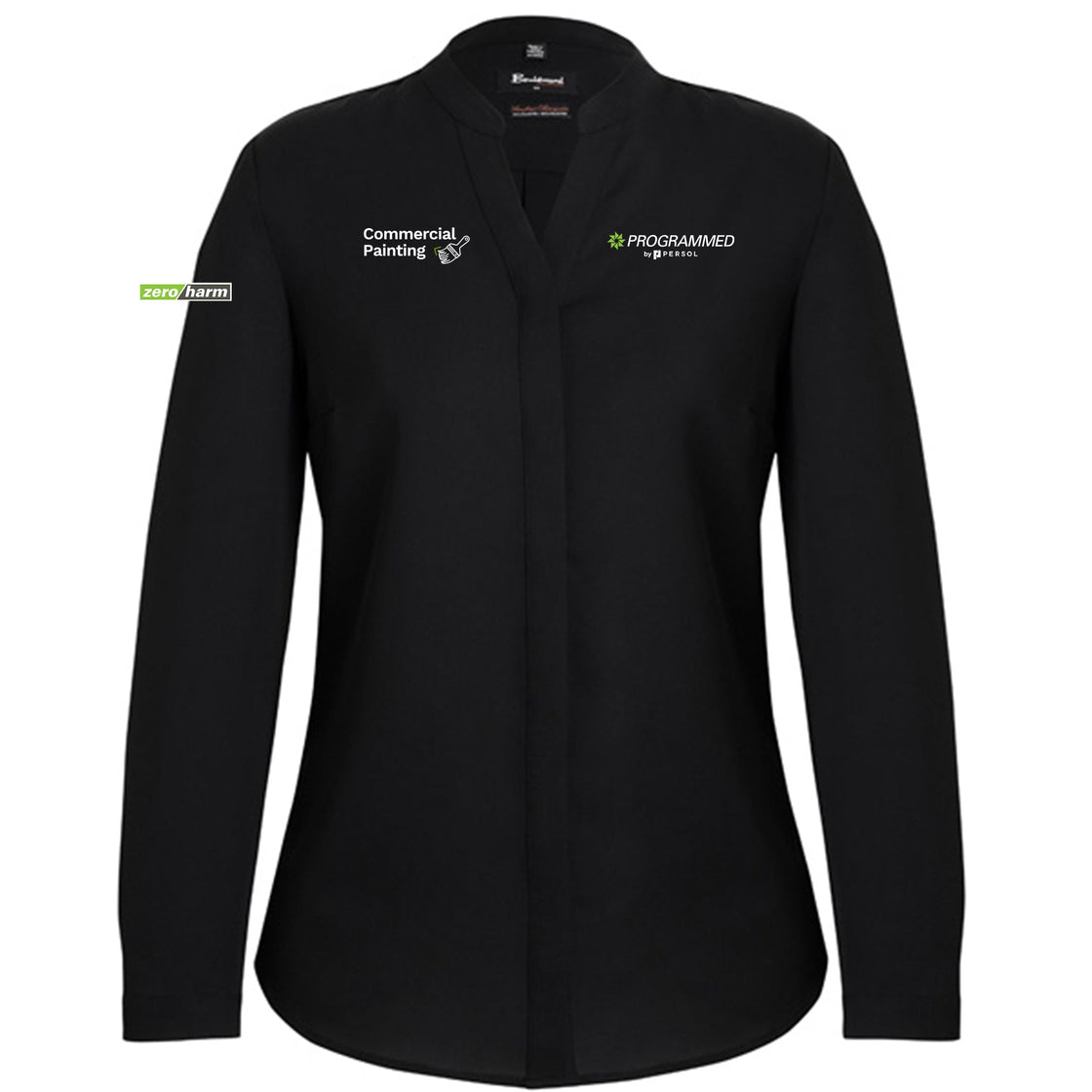WOMENS JULIETTE LONG SLEEVE BLOUSE - BLACK