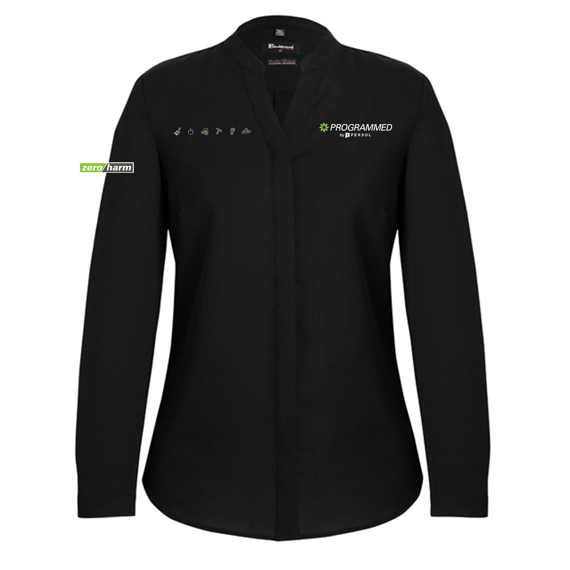 WOMENS JULIETTE LONG SLEEVE BLOUSE - BLACK