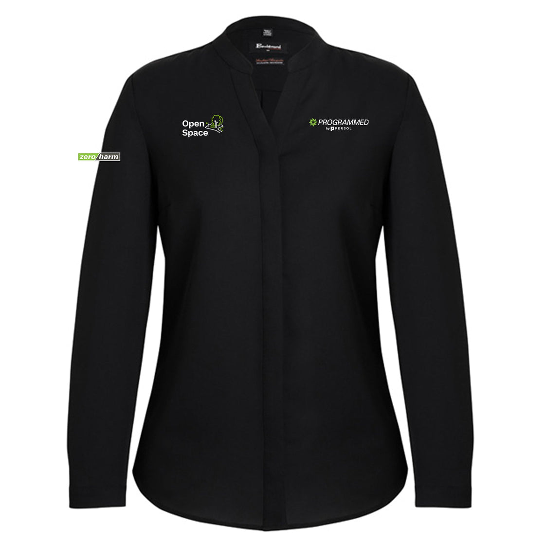 WOMENS JULIETTE LONG SLEEVE BLOUSE - BLACK