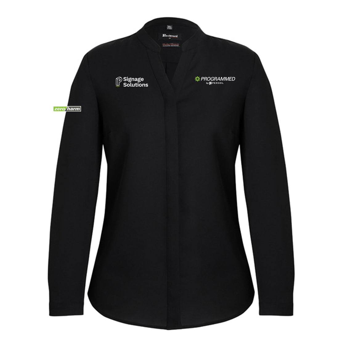 WOMENS JULIETTE LONG SLEEVE BLOUSE - BLACK