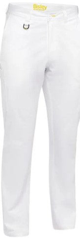 STRETCH COTTON DRILL CARGO PANTS - WHITE