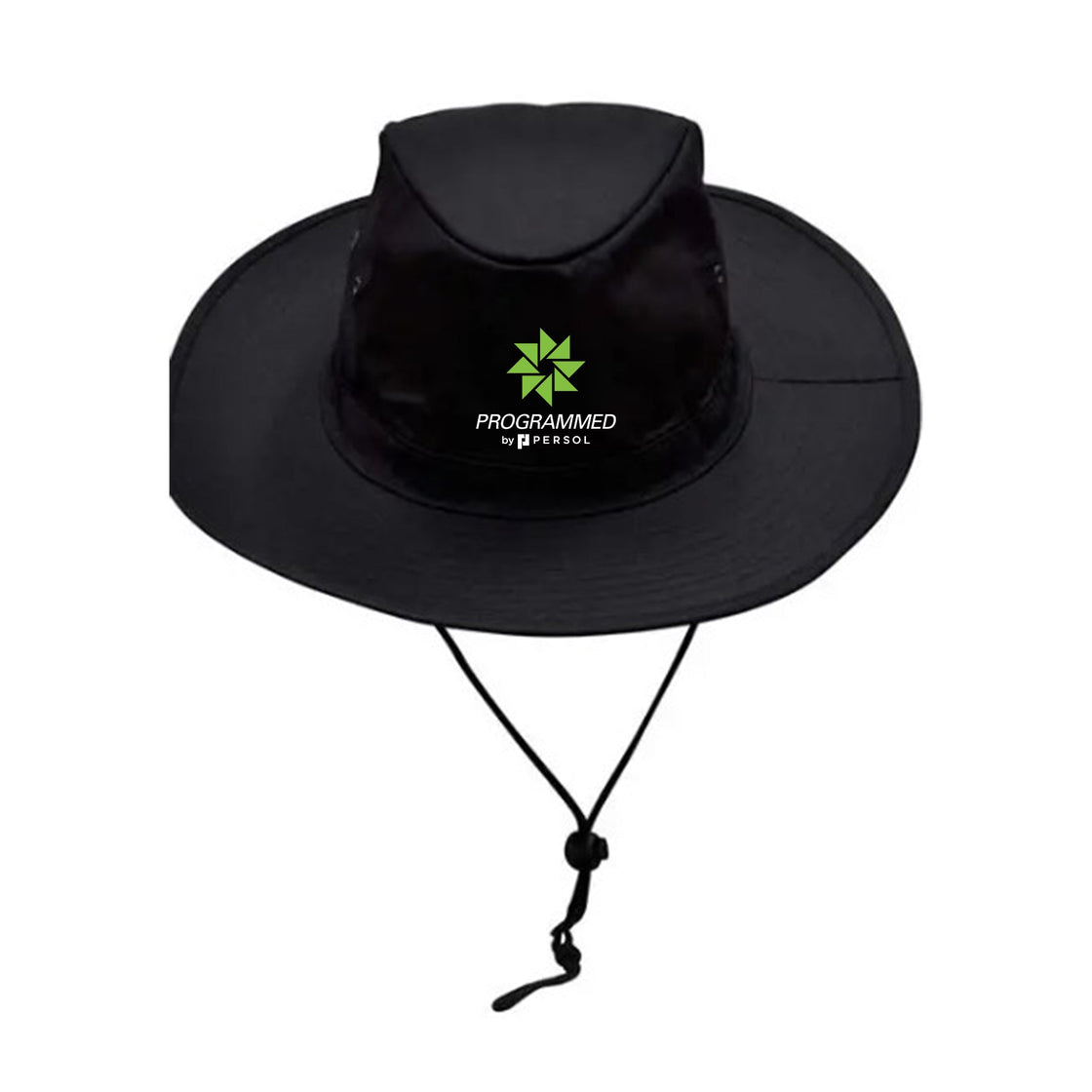 SLOUCH HAT WITH STRAP - BLACK