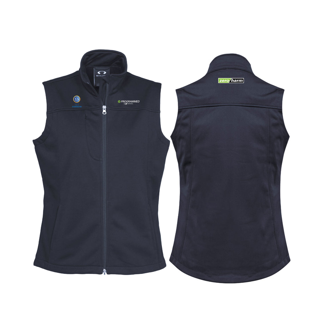 WOMENS SOFTSHELL VEST - NAVY
