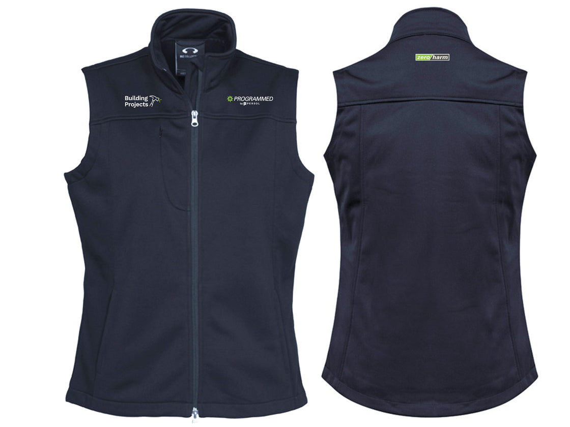 WOMENS SOFTSHELL VEST - NAVY