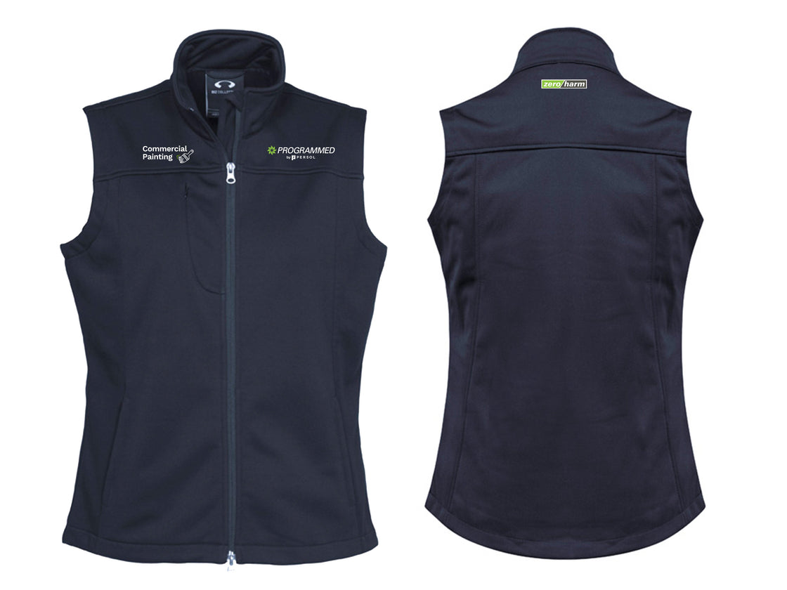 WOMENS SOFTSHELL VEST - NAVY