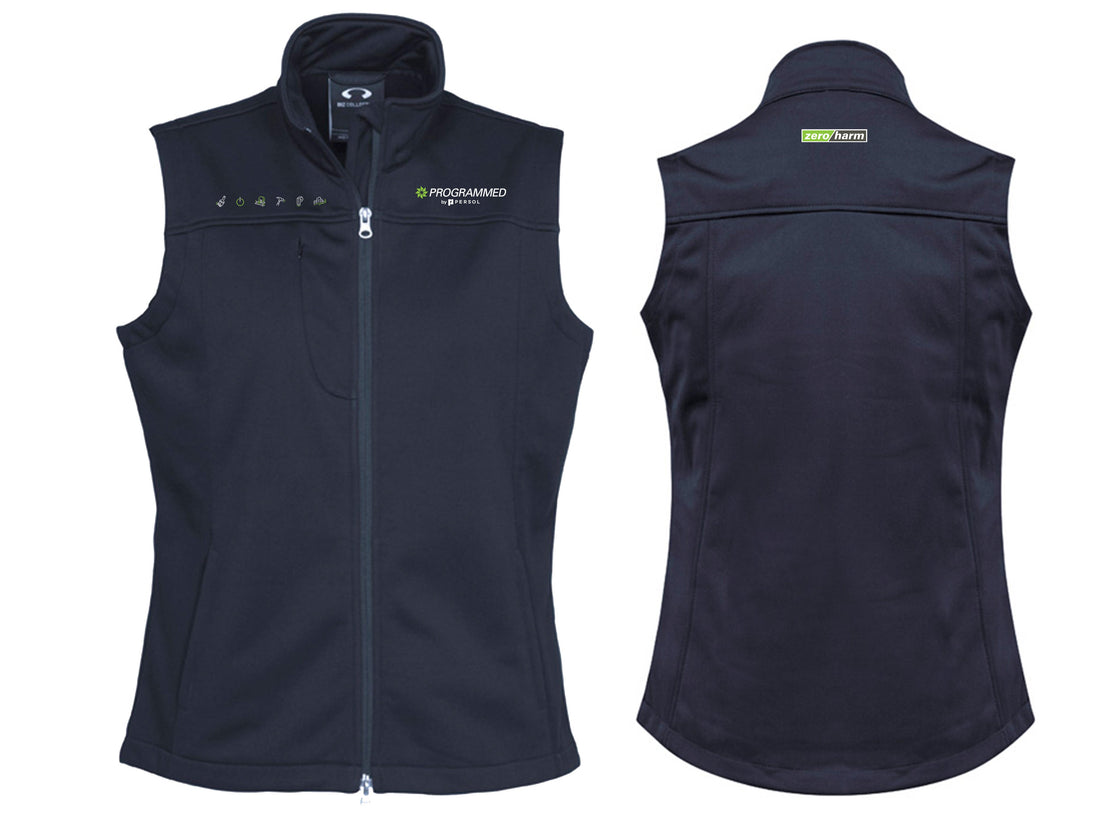 WOMENS SOFTSHELL VEST - NAVY