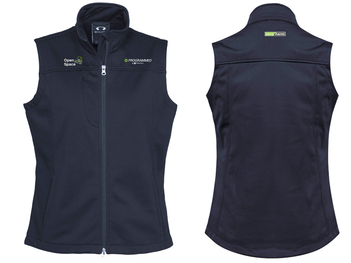 WOMENS SOFTSHELL VEST - NAVY