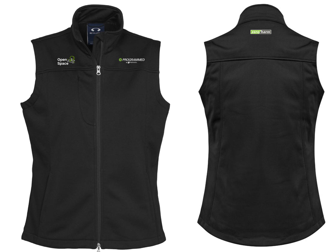 WOMENS SOFTSHELL VEST - BLACK