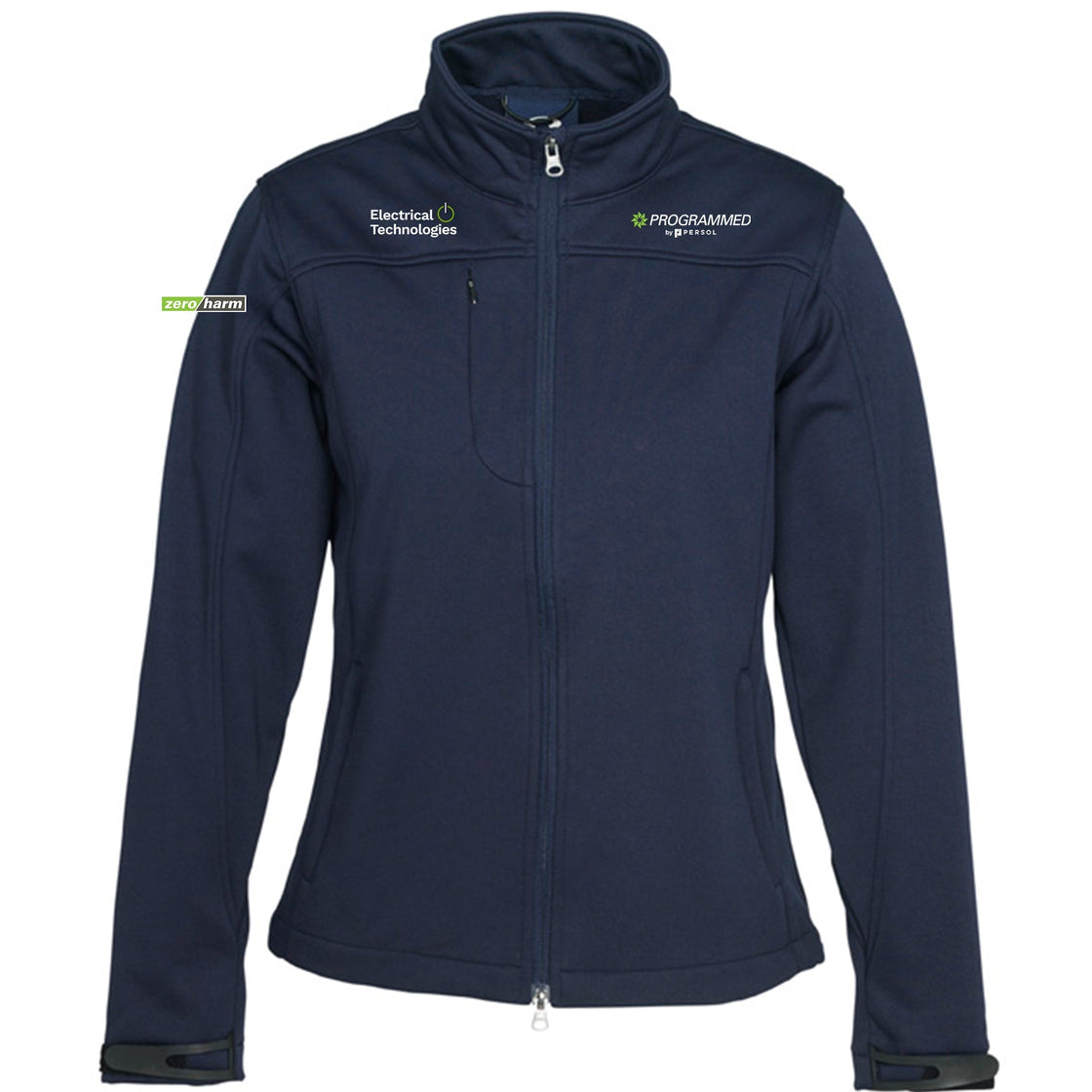 LADIES SOFT SHELL JACKET - NAVY
