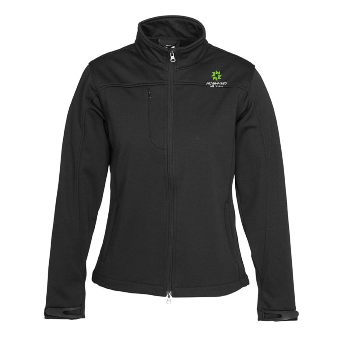 LADIES SOFT SHELL JACKET - BLACK