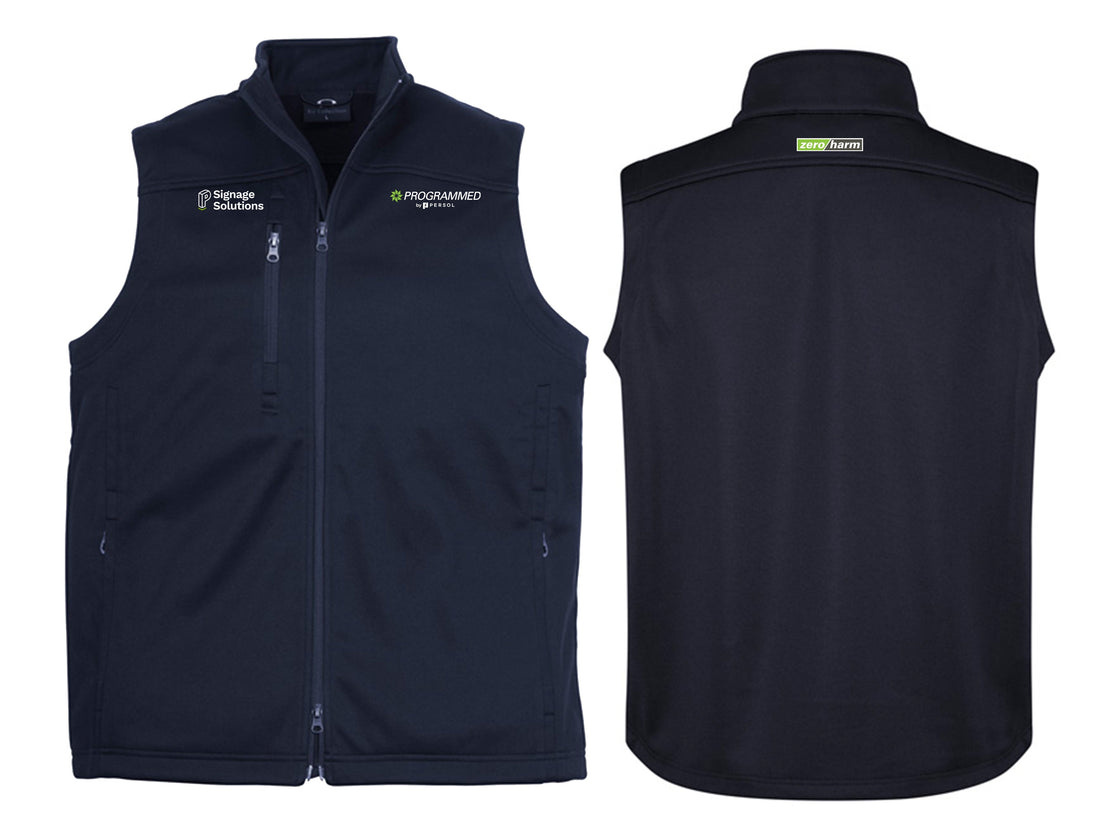 MENS SOFTSHELL VEST - NAVY