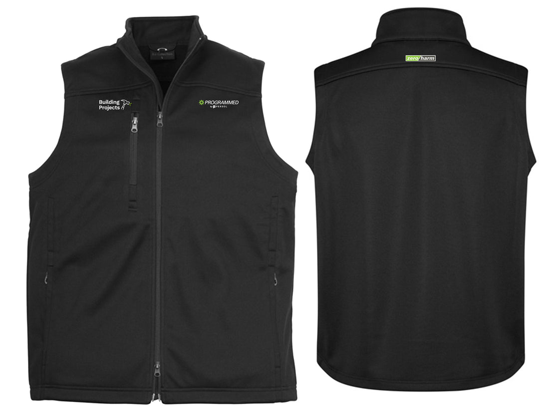 MENS SOFTSHELL VEST - BLACK