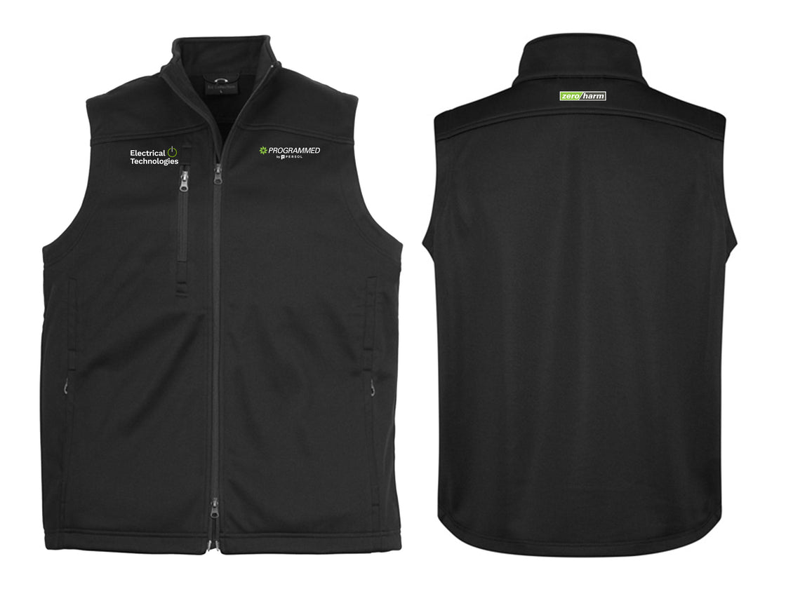 MENS SOFTSHELL VEST - BLACK