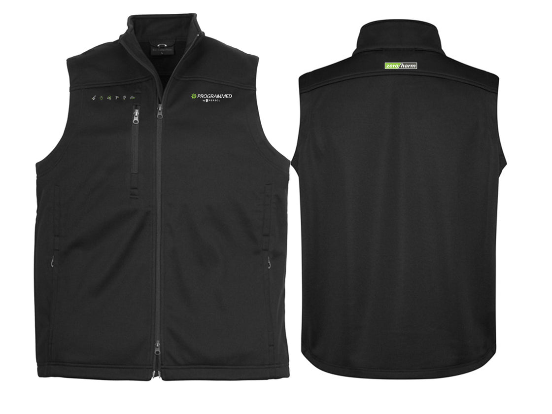 MENS SOFTSHELL VEST - BLACK