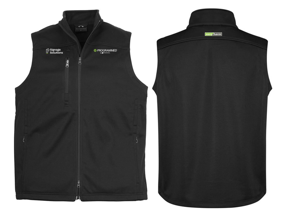 MENS SOFTSHELL VEST - BLACK