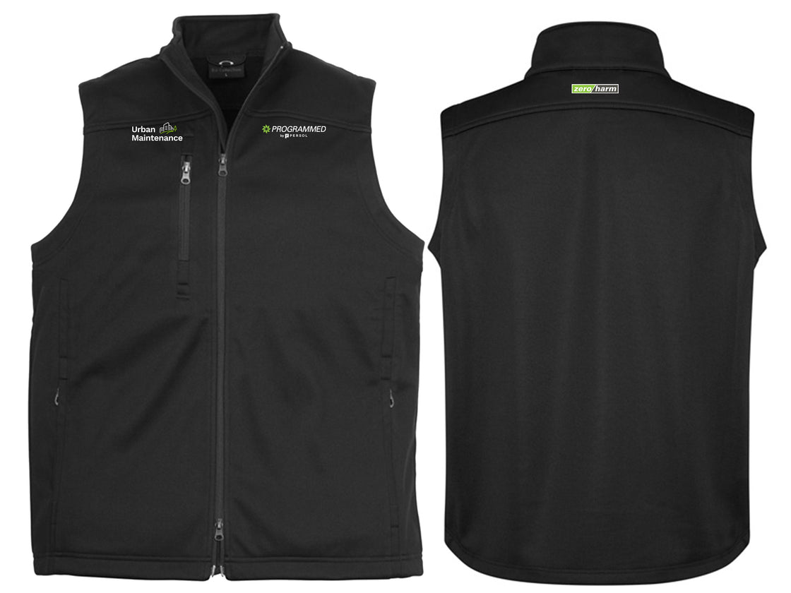 MENS SOFTSHELL VEST - BLACK