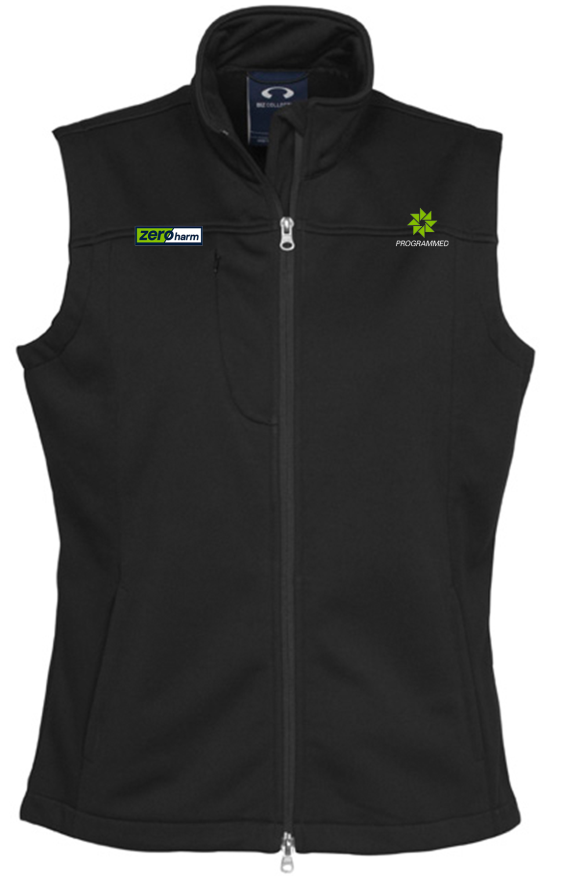 LADIES SOFTSHELL VEST - BLACK