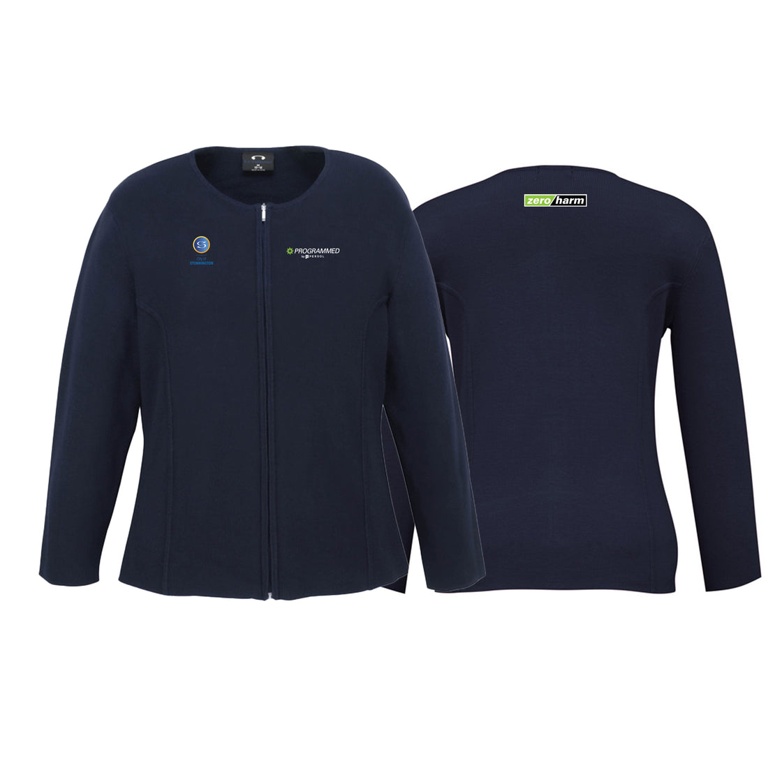 WOMENS 2-WAY ZIP CARDIGAN - NAVY