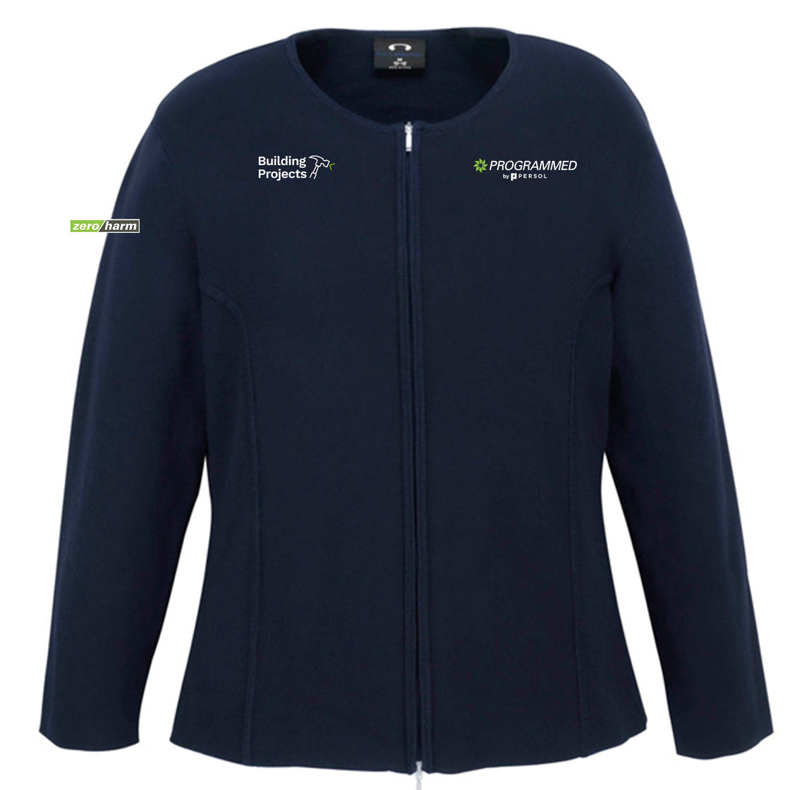 WOMENS 2-WAY ZIP CARDIGAN - NAVY