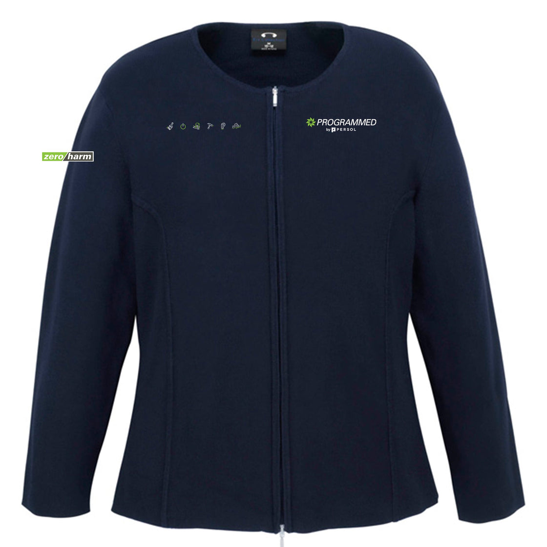 WOMENS 2-WAY ZIP CARDIGAN - NAVY