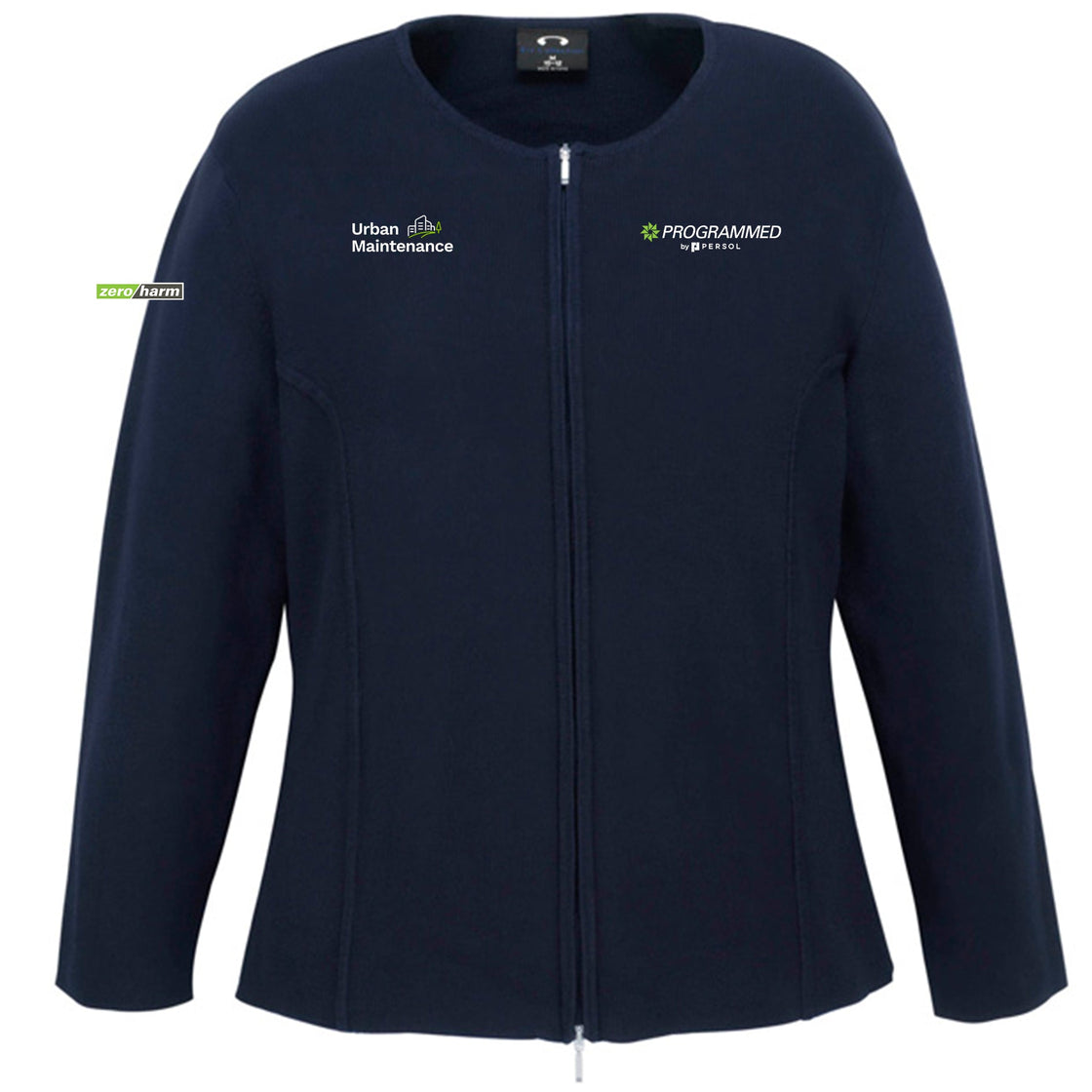 WOMENS 2-WAY ZIP CARDIGAN - NAVY