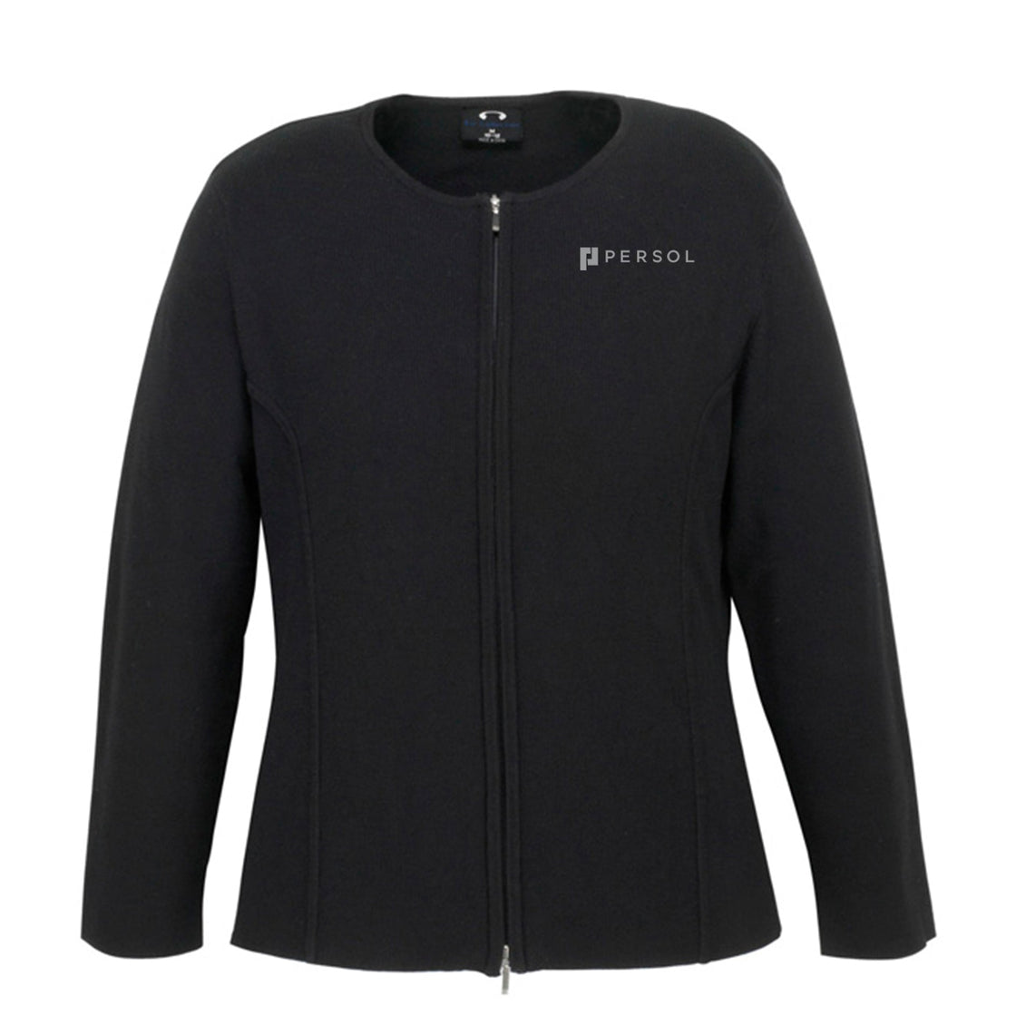 WOMENS 2-WAY ZIP CARDIGAN - BLACK