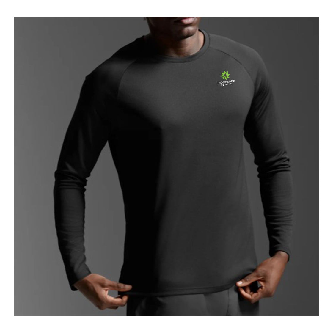 MENS AERO LONG SLEEVE TEE - BLACK