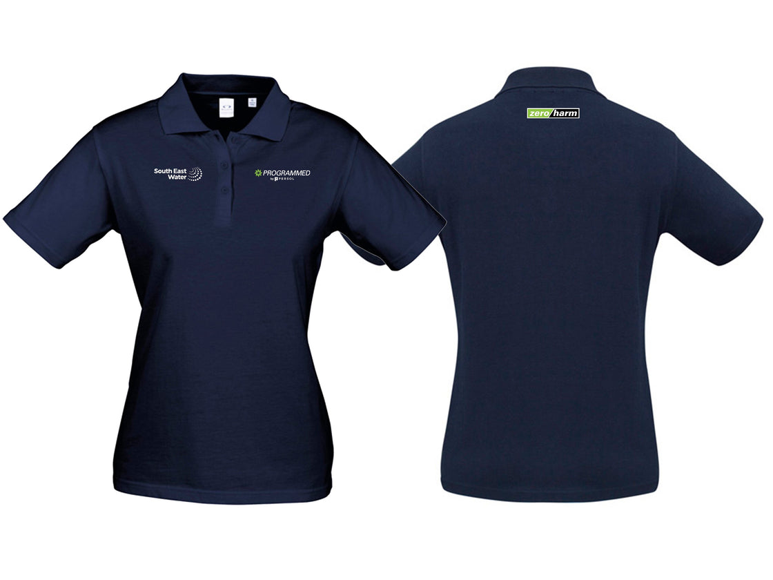 WOMENS ICE SHORT SLEEVE POLO - NAVY