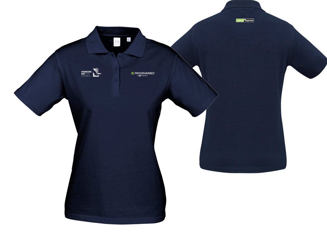 WOMENS ICE SHORT SLEEVE POLO - NAVY