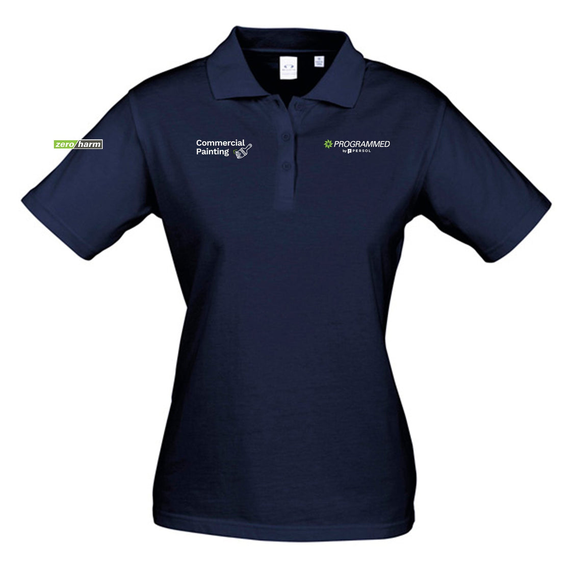 WOMENS ICE SHORT SLEEVE POLO - NAVY