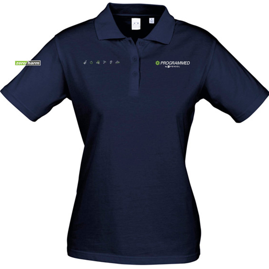 WOMENS ICE SHORT SLEEVE POLO - NAVY