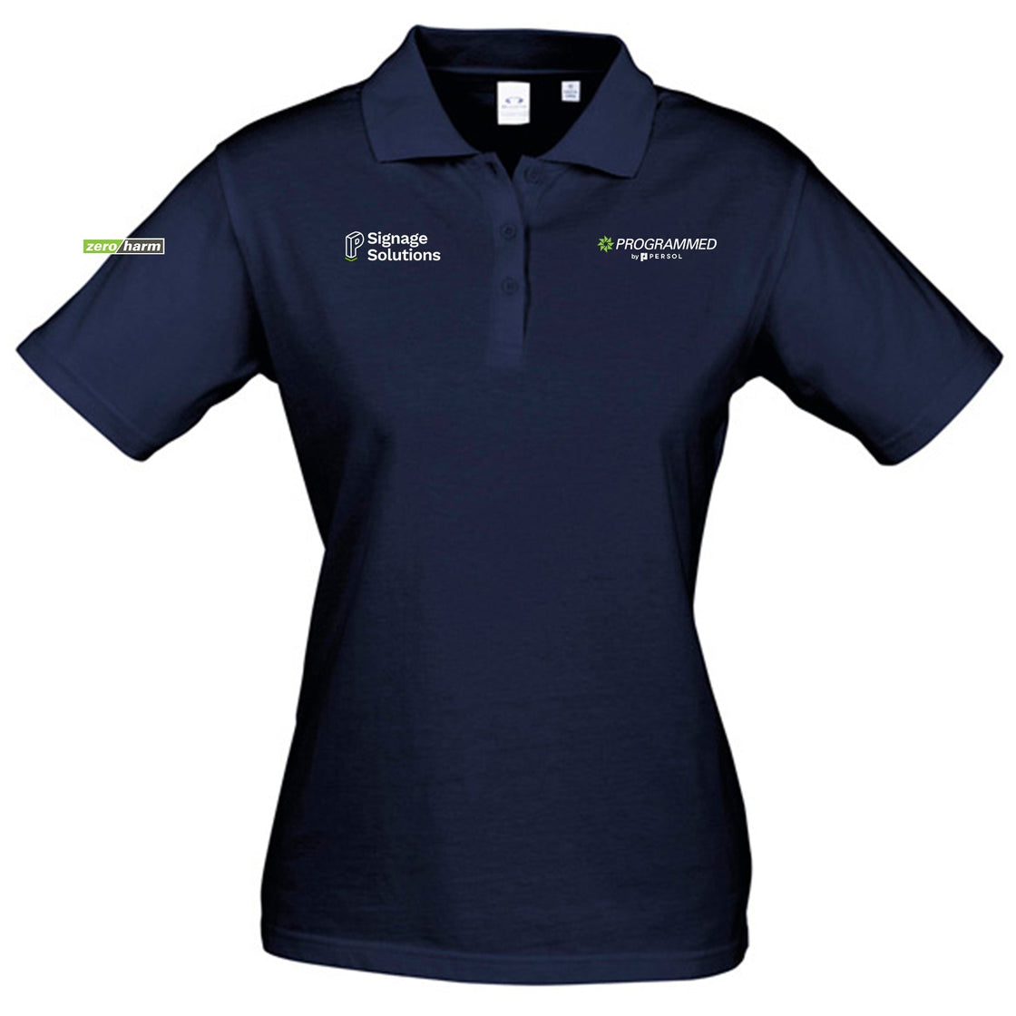 WOMENS ICE SHORT SLEEVE POLO - NAVY