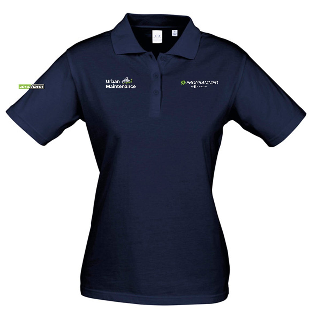 WOMENS ICE SHORT SLEEVE POLO - NAVY