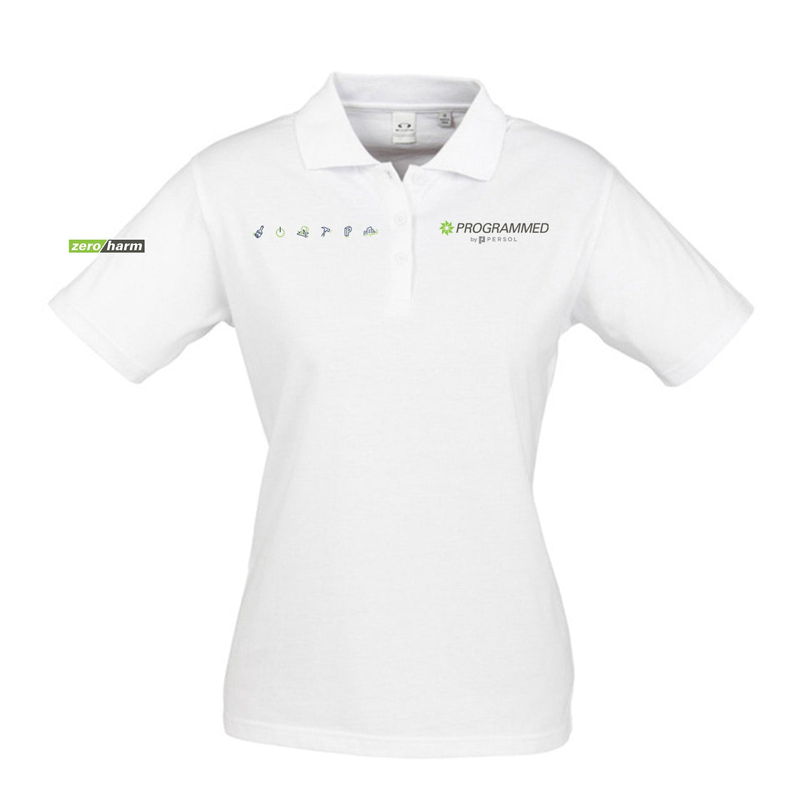 WOMENS ICE SHORT SLEEVE POLO - WHITE