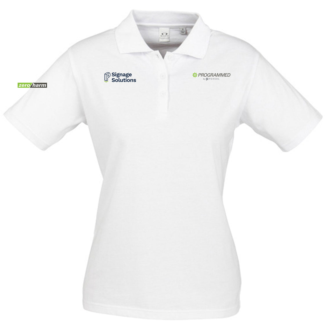 WOMENS ICE SHORT SLEEVE POLO - WHITE