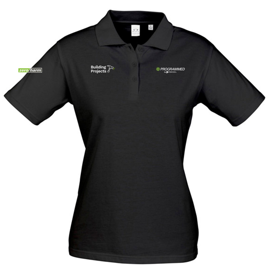 WOMENS ICE SHORT SLEEVE POLO - BLACK