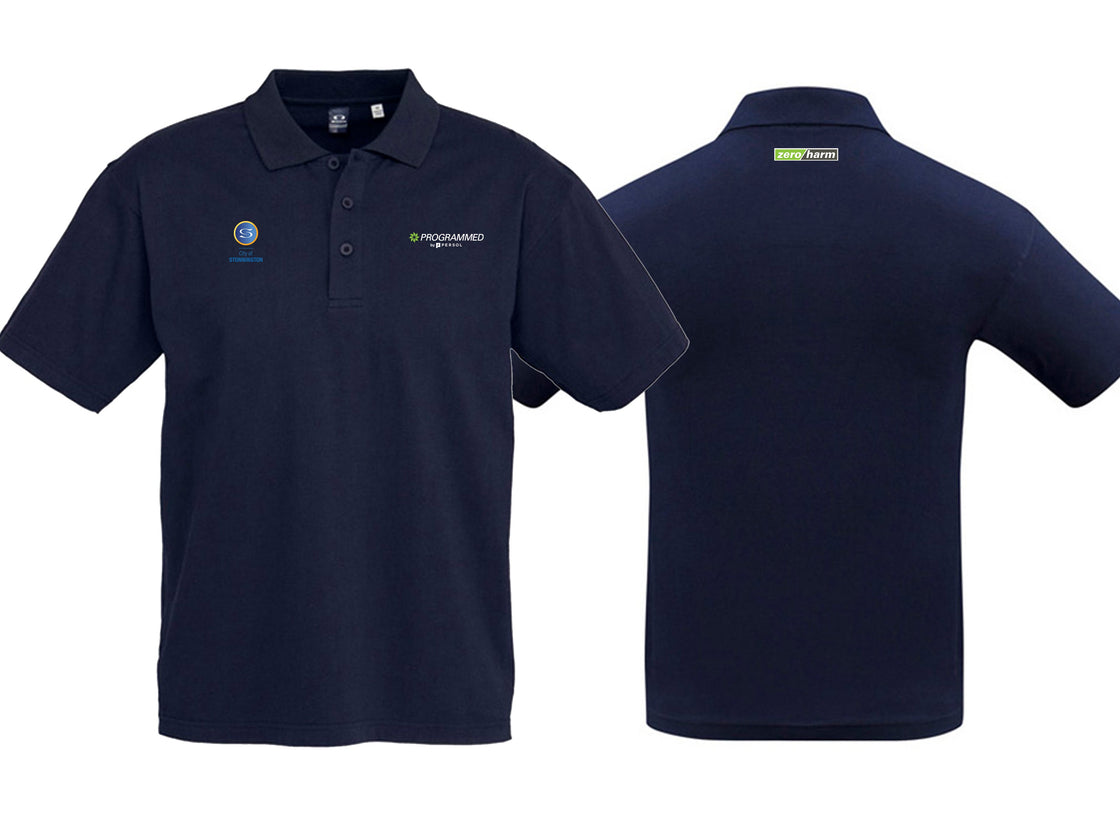 MENS ICE SHORT SLEEVE POLO - NAVY